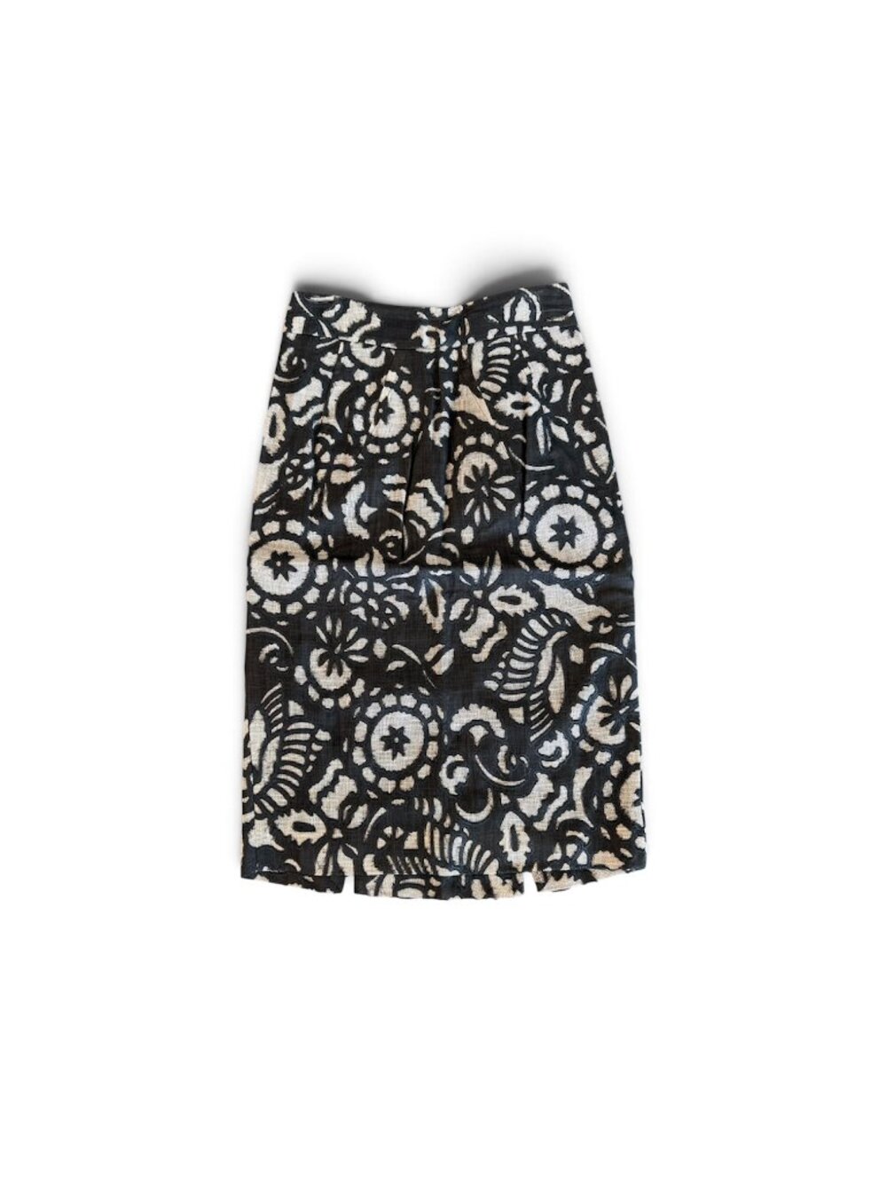 Diane von Furstenberg DVF Olive Green Natural Tweed Pencil Skirt Size 2